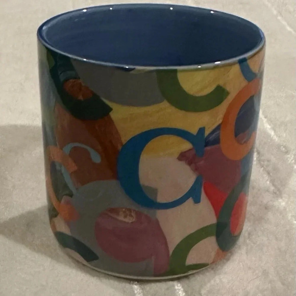 Anthropologie multicolored monogram mug with letter C -excellent used condition - Picture 1 of 6